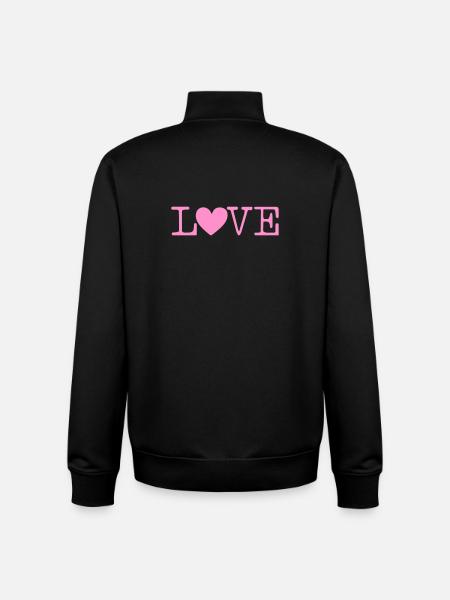 Love - Unisex Organic Zip Sweatshirt von Stanley/Stella - Schwarz