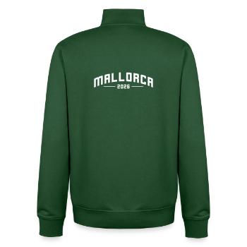 Mallorca 2026 - Unisex Organic Zip Sweatshirt von Stanley/Stella - Flaschengrün - Hinten - AI Model Male 185 dark (185cm)