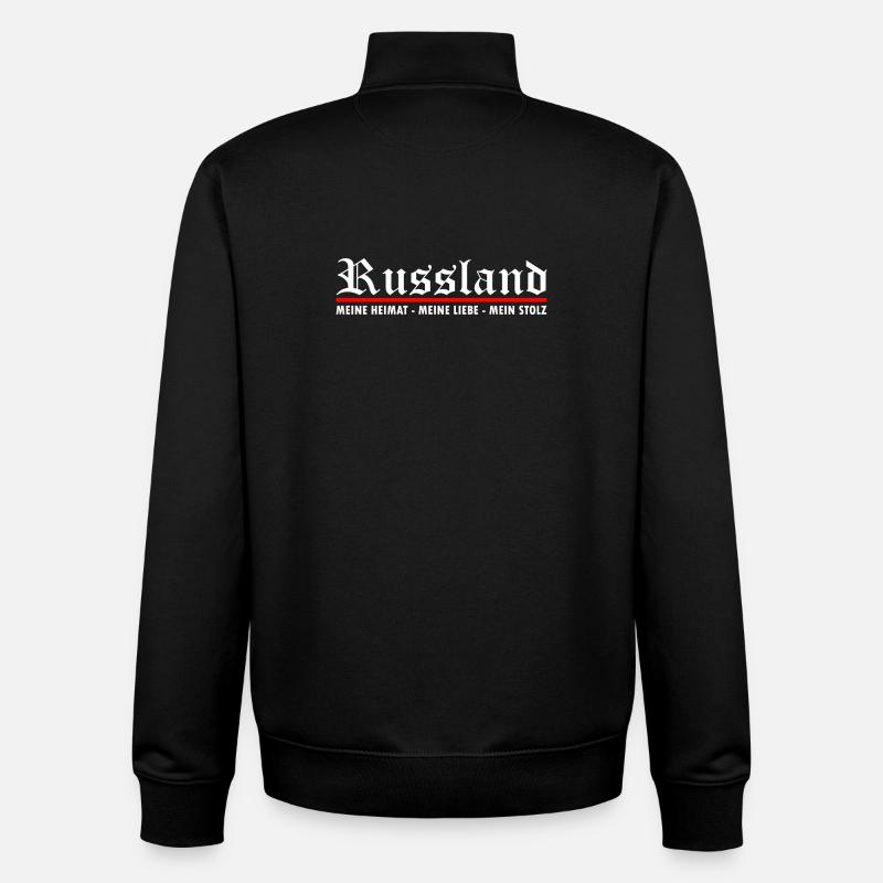 Russland - Unisex Organic Zip Sweatshirt von Stanley/Stella - Schwarz