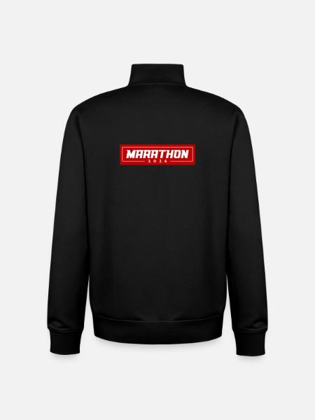 Marathon 2026 - Sweat zippé unisexe en coton bio Stanley/Stella - noir