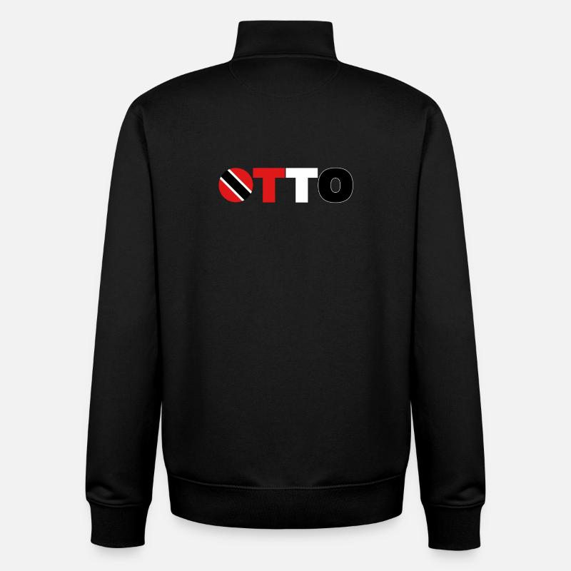 Trinité-et-Tobago - Sweat zippé unisexe en coton bio Stanley/Stella - noir