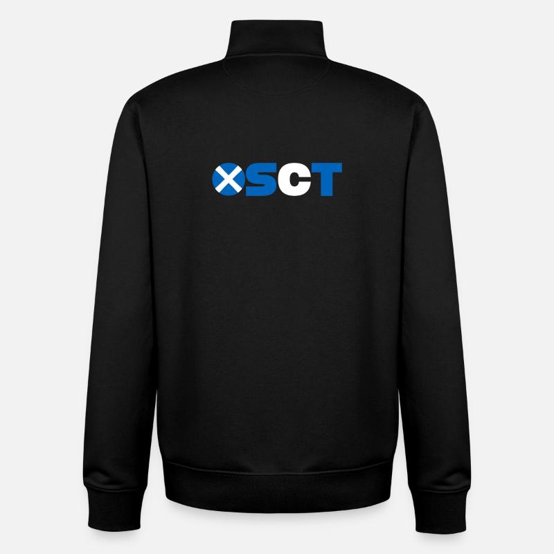 Écosse - Sweat zippé unisexe en coton bio Stanley/Stella - noir