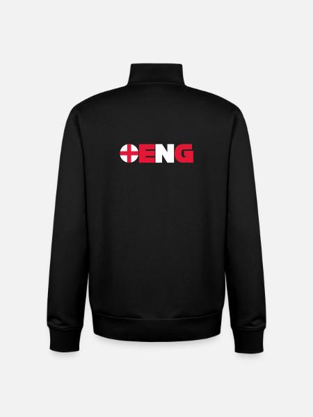 Angleterre - Sweat zippé unisexe en coton bio Stanley/Stella - noir