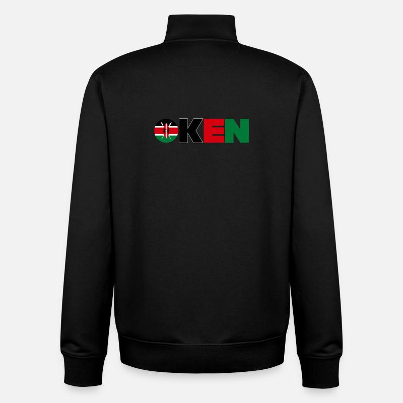 Kenya - Sweat zippé unisexe en coton bio Stanley/Stella - noir