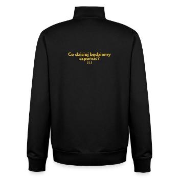 Was werden wir heute kratzen? - Unisex Organic Zip Sweatshirt von Stanley/Stella - Schwarz - Hinten - AI Model Male 185 light (185cm)