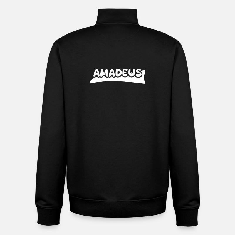Cadeau pour Amadeus - Sweat zippé unisexe en coton bio Stanley/Stella - noir