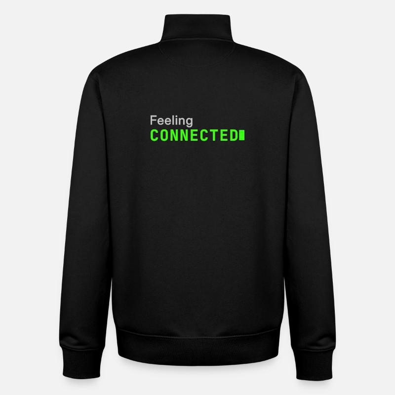 Feeling connected | Developer mood  - Unisex Organic Zip Sweatshirt von Stanley/Stella - Schwarz
