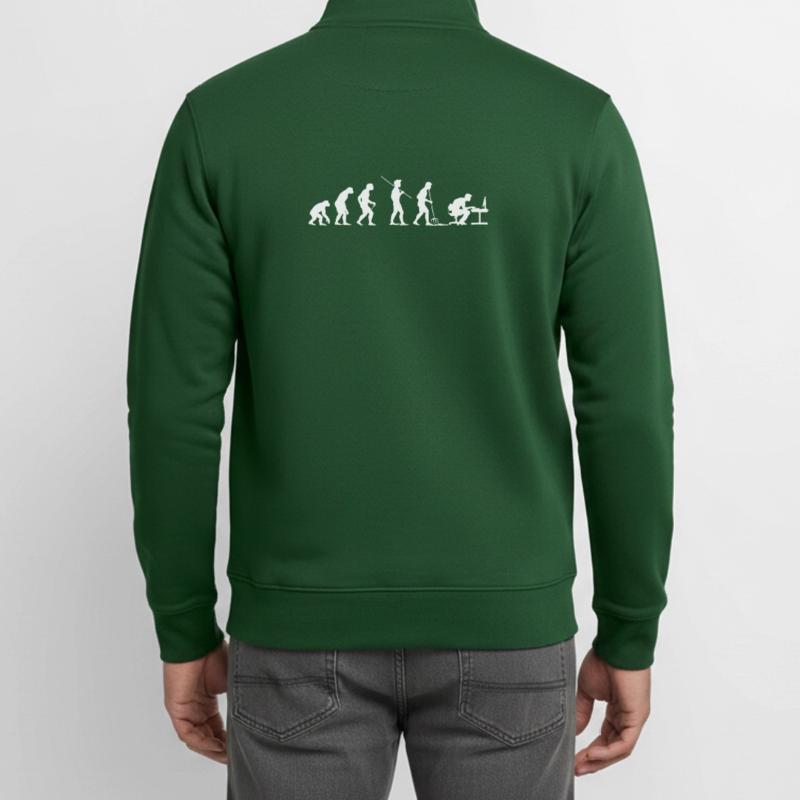 Evolution Programmierer Computerfreak Unisex Organic Zip Sweatshirt von Stanley/Stella