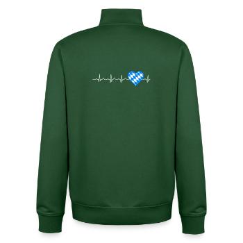 HERZSCHLOG BAYERN - Unisex Organic Zip Sweatshirt von Stanley/Stella - Flaschengrün - Hinten - AI Model Male 185 dark (185cm)