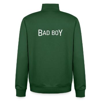 Bad Boy - Unisex Organic Zip Sweatshirt von Stanley/Stella - Flaschengrün - Hinten - AI Model Male 185 dark (185cm)