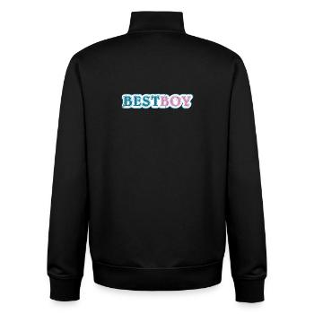 Bestboy claim shaded - Unisex Organic Zip Sweatshirt by Stanley/Stella - black - Back - AI Model Male 185 light (185cm)