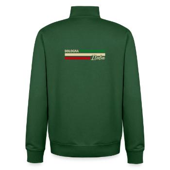 Italia - Bologne - Italien - Italie - Sweat zippé unisexe en coton bio Stanley/Stella - vert bouteille - Dos - AI Model Male 185 dark (185cm)