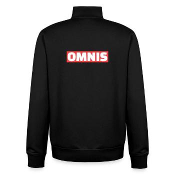 OMNIS - Unisex Organic Zip Sweatshirt von Stanley/Stella - Schwarz - Hinten - AI Model Male 185 light (185cm)