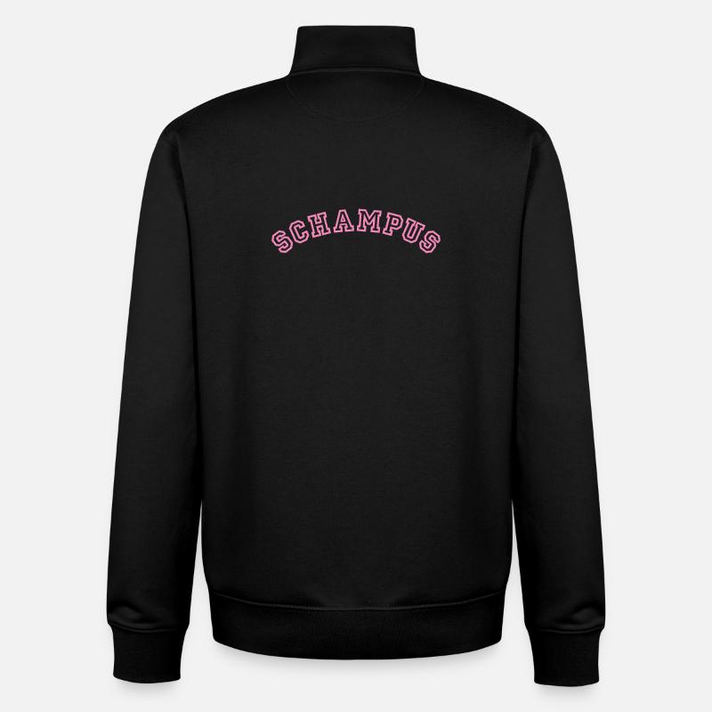 Schampus - Sweat zippé unisexe en coton bio Stanley/Stella - noir