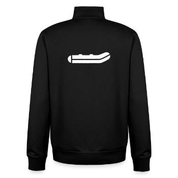 Bateau gonflable Pêcheur Bateau de carpe - Sweat zippé unisexe en coton bio Stanley/Stella - noir - Dos - AI Model Male 185 light (185cm)