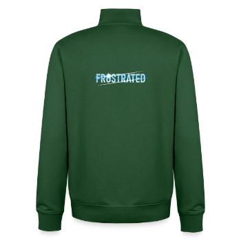 Frustrated statement for stressed people - Unisex Organic Zip Sweatshirt by Stanley/Stella - bottle green - Back - AI Model Male 185 dark (185cm)