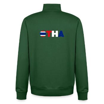 Thaïlande - Sweat zippé unisexe en coton bio Stanley/Stella - vert bouteille - Dos - AI Model Male 185 dark (185cm)
