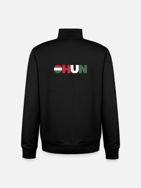 Hongrie - Sweat zippé unisexe en coton bio Stanley/Stella - noir