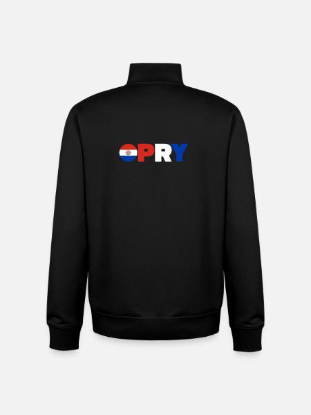 Paraguay - Sweat zippé unisexe en coton bio Stanley/Stella - noir