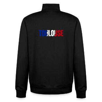 Toulouse Frankreich - Unisex Organic Zip Sweatshirt von Stanley/Stella - Schwarz - Hinten - AI Model Male 185 light (185cm)