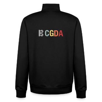 CGDA Bratsche Viola Tuning Saite Musiker retro - Unisex Organic Zip Sweatshirt von Stanley/Stella - Schwarz - Hinten - AI Model Male 185 light (185cm)