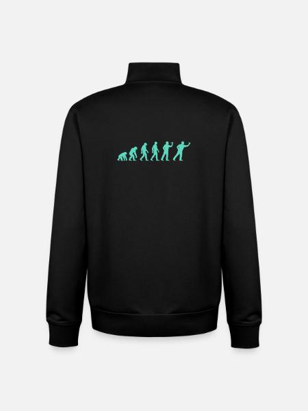 Advanced evolutionary silhouette - Unisex Organic Zip Sweatshirt by Stanley/Stella - black