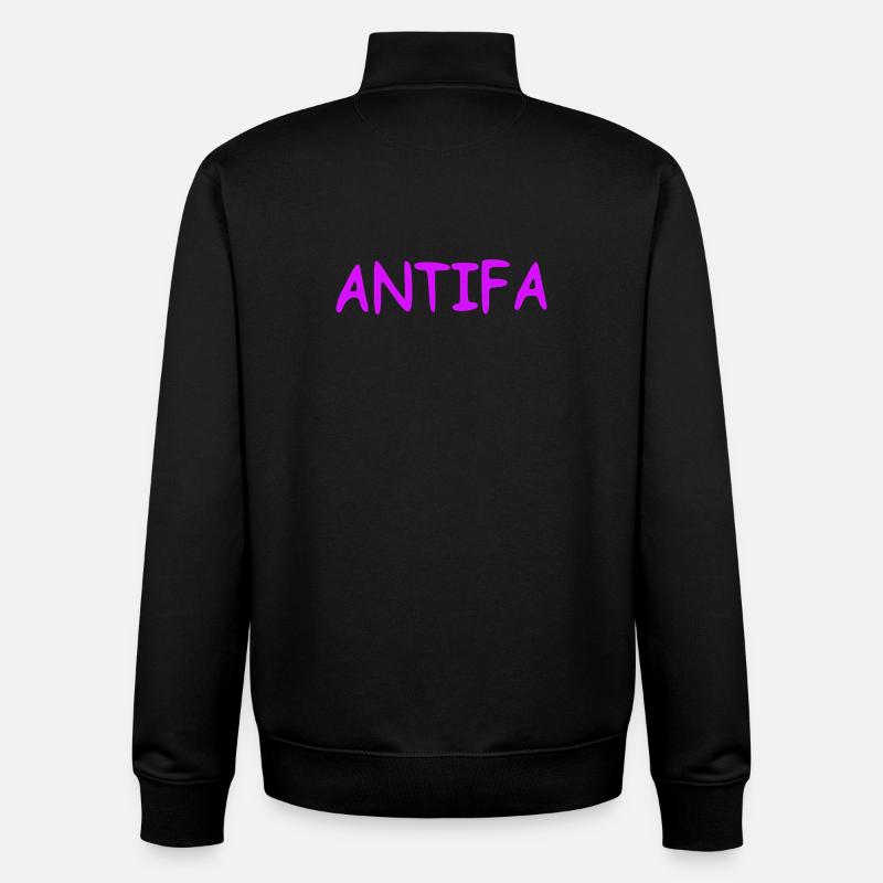 Antifa - lilac - Unisex Organic Zip Sweatshirt von Stanley/Stella - Schwarz
