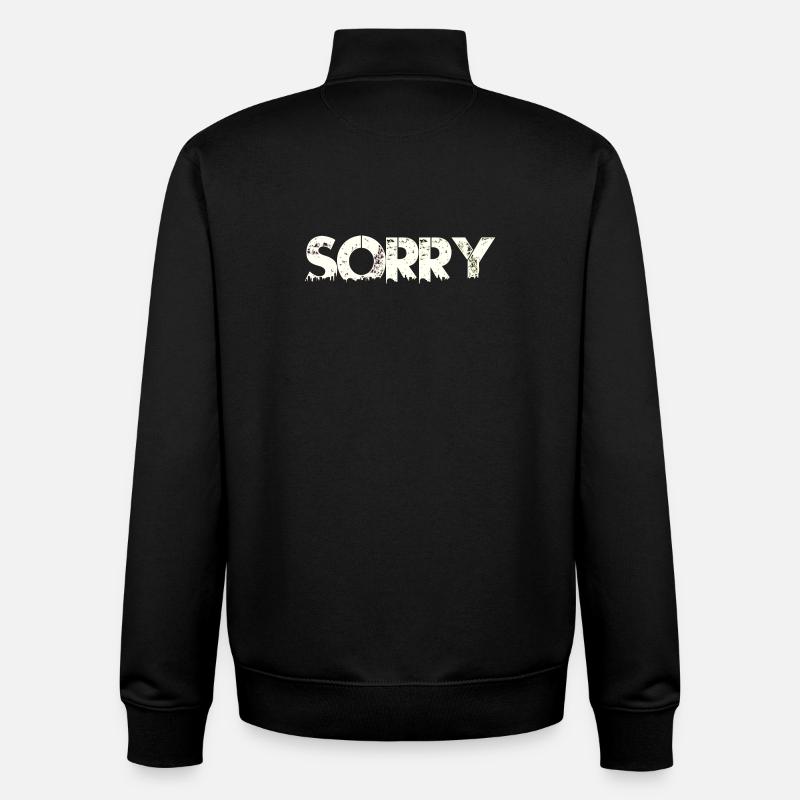 sorry désolé - Sweat zippé unisexe en coton bio Stanley/Stella - noir
