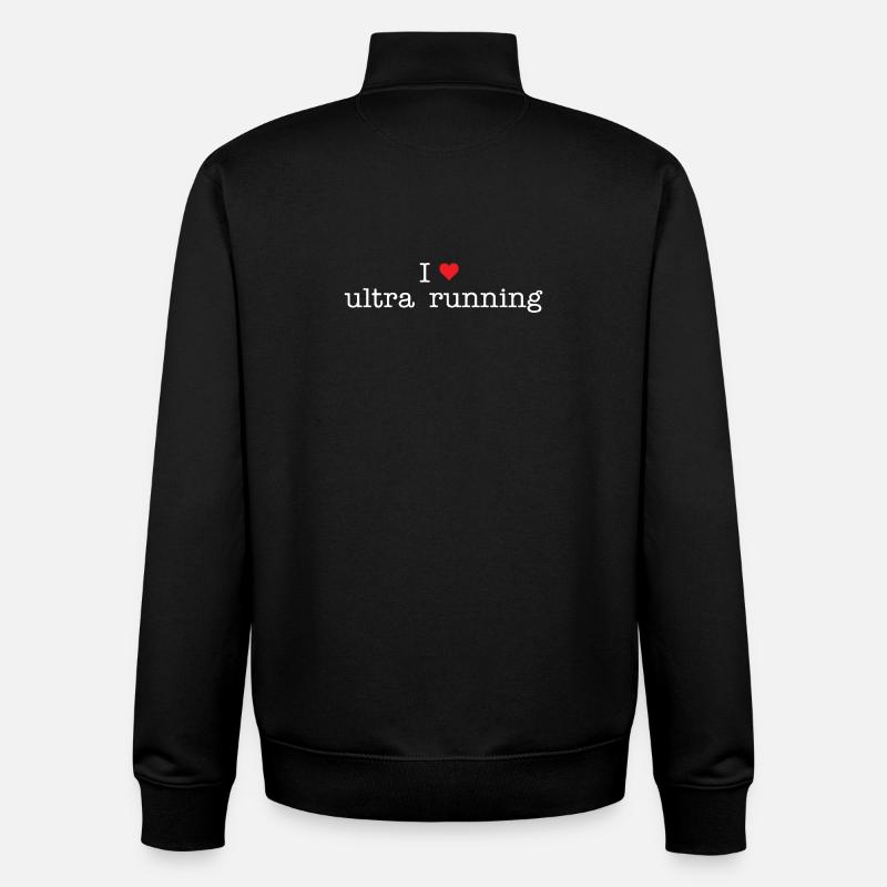 J’adore Ultra Running - Sweat zippé unisexe en coton bio Stanley/Stella - noir