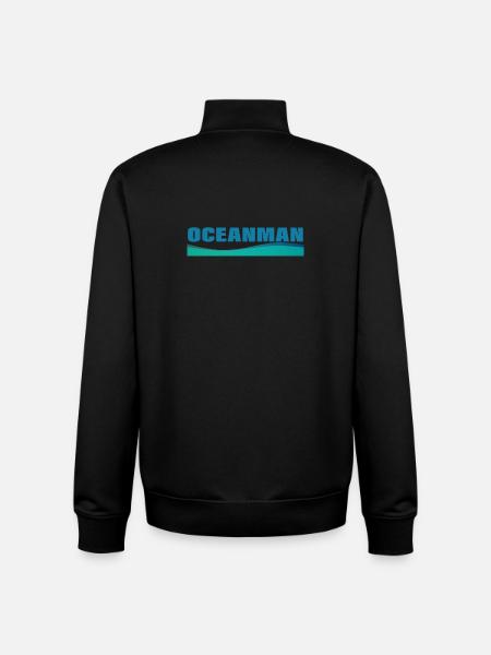 OCEANMAN - Unisex Organic Zip Sweatshirt by Stanley/Stella - black