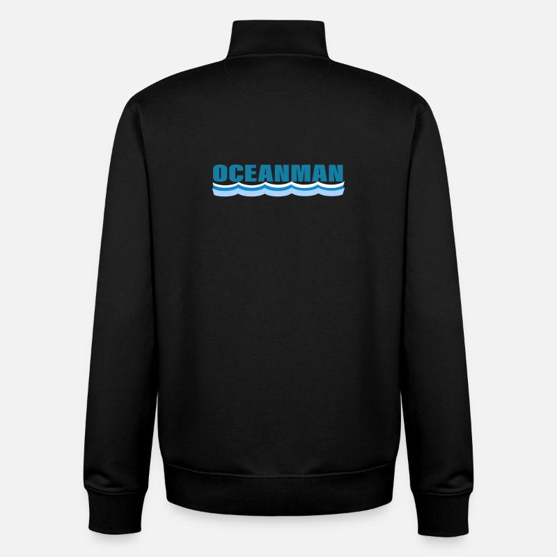 OCEANMAN - Unisex Organic Zip Sweatshirt by Stanley/Stella - black