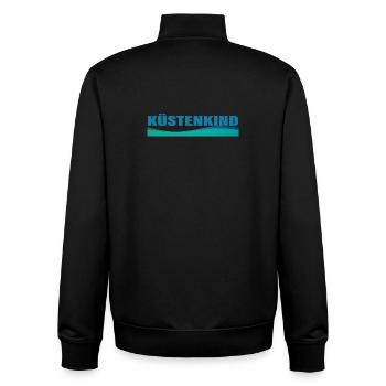 KÜSTENKIND - Unisex Organic Zip Sweatshirt von Stanley/Stella - Schwarz - Hinten - AI Model Male 185 light (185cm)