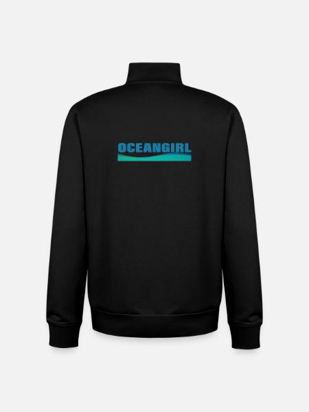 OCEANGIRL - Unisex Organic Zip Sweatshirt von Stanley/Stella - Schwarz