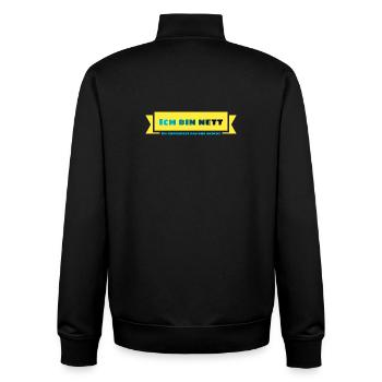 Design amusant - Sweat zippé unisexe en coton bio Stanley/Stella - noir - Dos - AI Model Male 185 light (185cm)