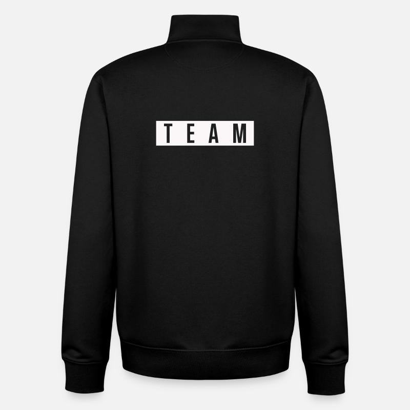 TEAM Lettres majuscules - Sweat zippé unisexe en coton bio Stanley/Stella - noir