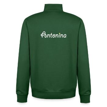 Antonina - Sweat zippé unisexe en coton bio Stanley/Stella - vert bouteille - Dos - AI Model Male 185 dark (185cm)