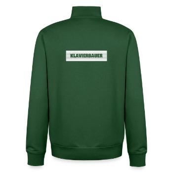 Piano Maker - Unisex Organic Zip Sweatshirt by Stanley/Stella - bottle green - Back - AI Model Male 185 dark (185cm)