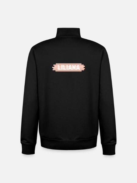First name Liliana - Unisex Organic Zip Sweatshirt by Stanley/Stella - black