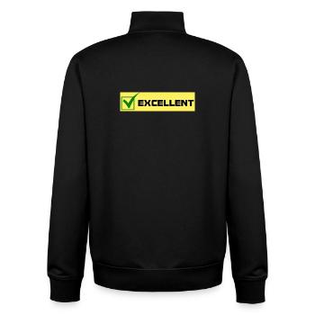 Excellent - Unisex Organic Zip Sweatshirt by Stanley/Stella - black - Back - AI Model Male 185 light (185cm)