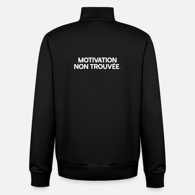 Motivation non trouvée - Sweat zippé unisexe en coton bio Stanley/Stella - noir