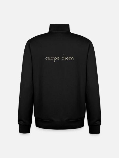 Carpe Diem - Sweat zippé unisexe en coton bio Stanley/Stella - noir