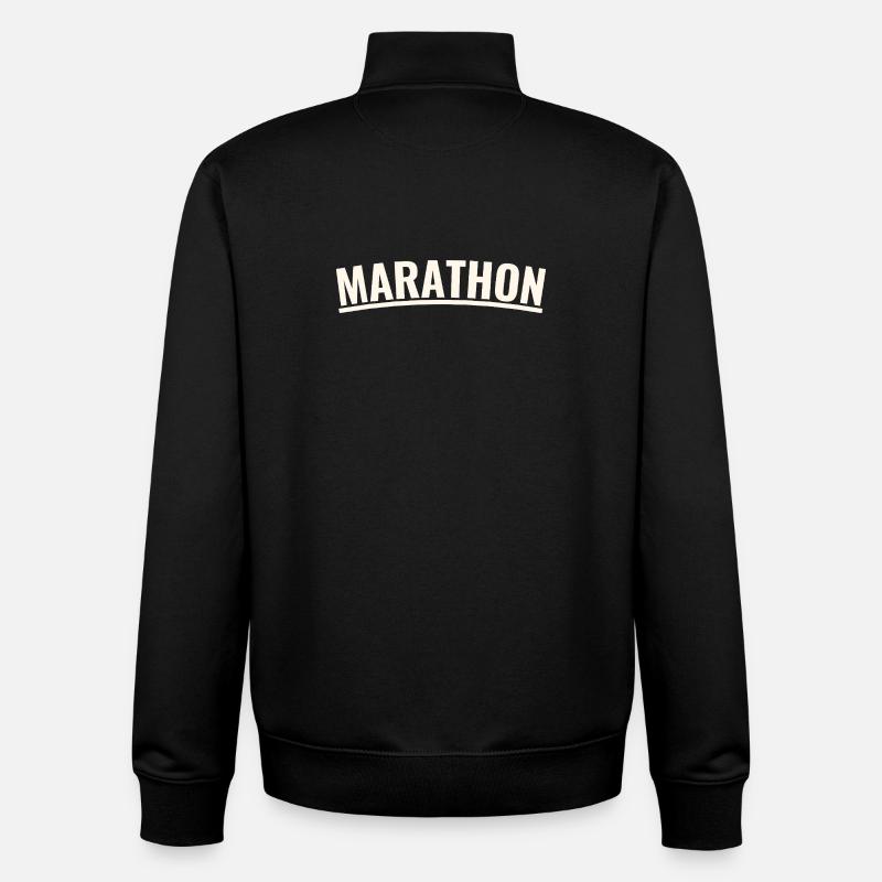 marathon - Sweat zippé unisexe en coton bio Stanley/Stella - noir