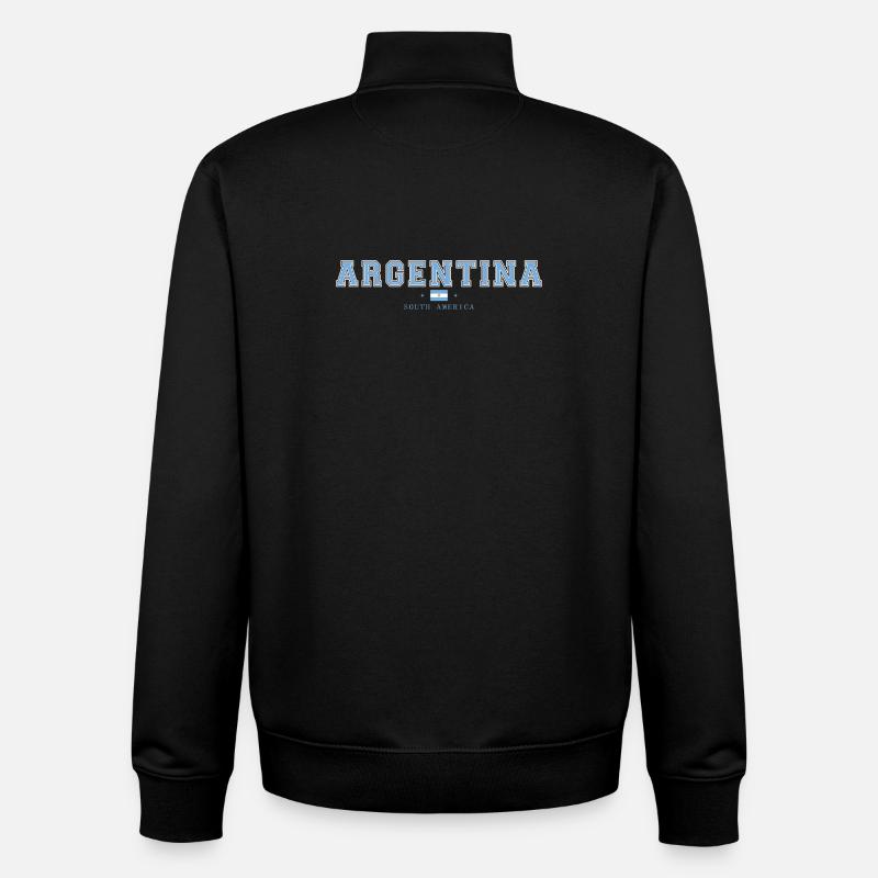 Argentina - Unisex Organic Zip Sweatshirt by Stanley/Stella - black