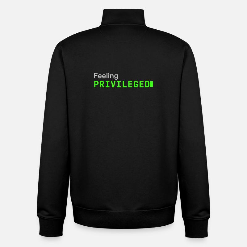 Feeling Privileged | Developer mood - Unisex Organic Zip Sweatshirt von Stanley/Stella - Schwarz