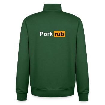 Pork Rub - Lustiger BBQ Grill & Smoker Barbecue Chef - Unisex Organic Zip Sweatshirt von Stanley/Stella - Flaschengrün - Hinten - AI Model Male 185 dark (185cm)