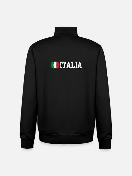 Drapeau de l’Italie - Sweat zippé unisexe en coton bio Stanley/Stella - noir