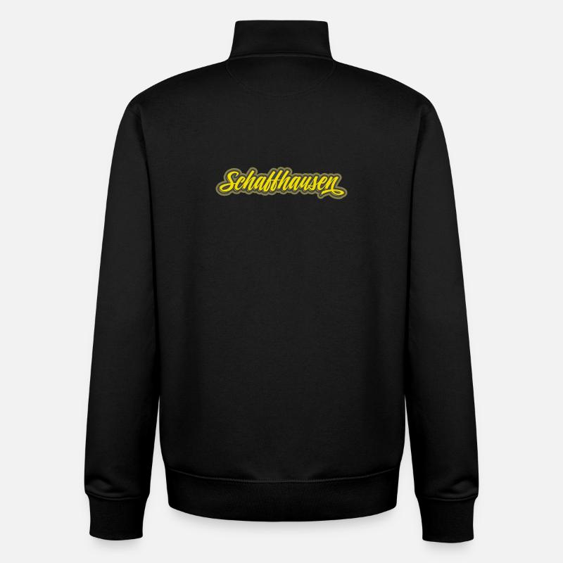 Schaffhausen Script Lettering - Unisex Organic Zip Sweatshirt by Stanley/Stella - black