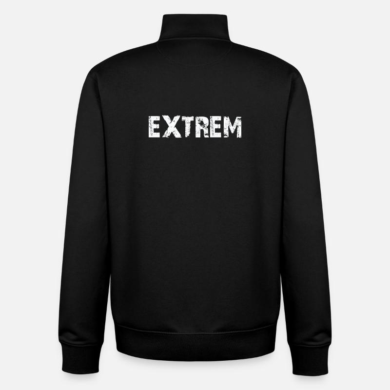EXTRÊME - Sweat zippé unisexe en coton bio Stanley/Stella - noir