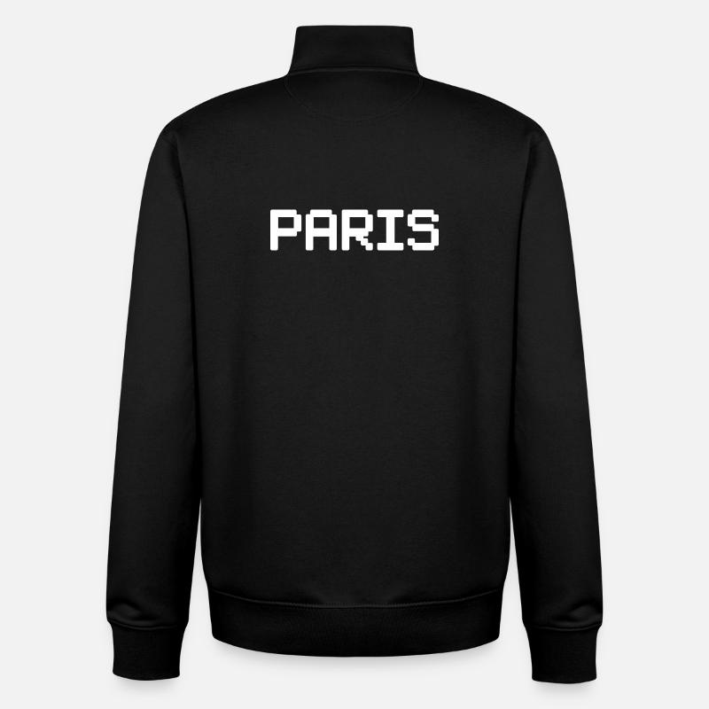 PARIS - Sweat zippé unisexe en coton bio Stanley/Stella - noir