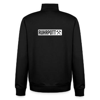 Ruhrpott - Ruhr Pott - Zeche - Zollverein - NRW - Unisex Organic Zip Sweatshirt von Stanley/Stella - Schwarz - Hinten - AI Model Male 185 light (185cm)